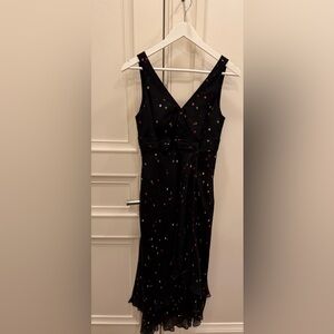 Anne Klein Black Dress with Colorful Dots